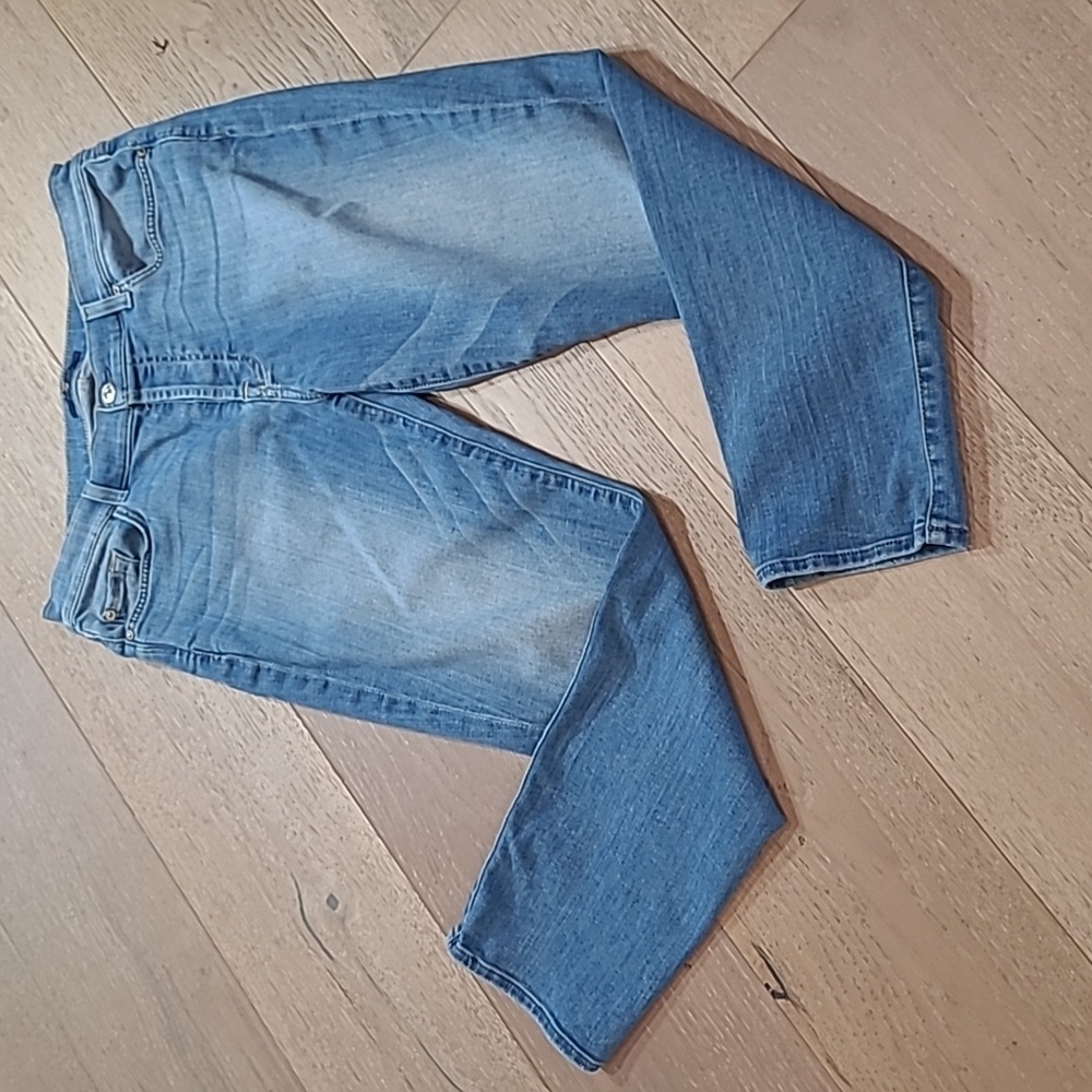 7 For All Mankind Jeans Women's sz 29  Josefina Button Fly Mid Rise Crop Denim